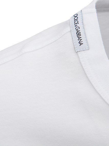 Dolce & Gabbana Cotton Crew-neck T-shirt In White