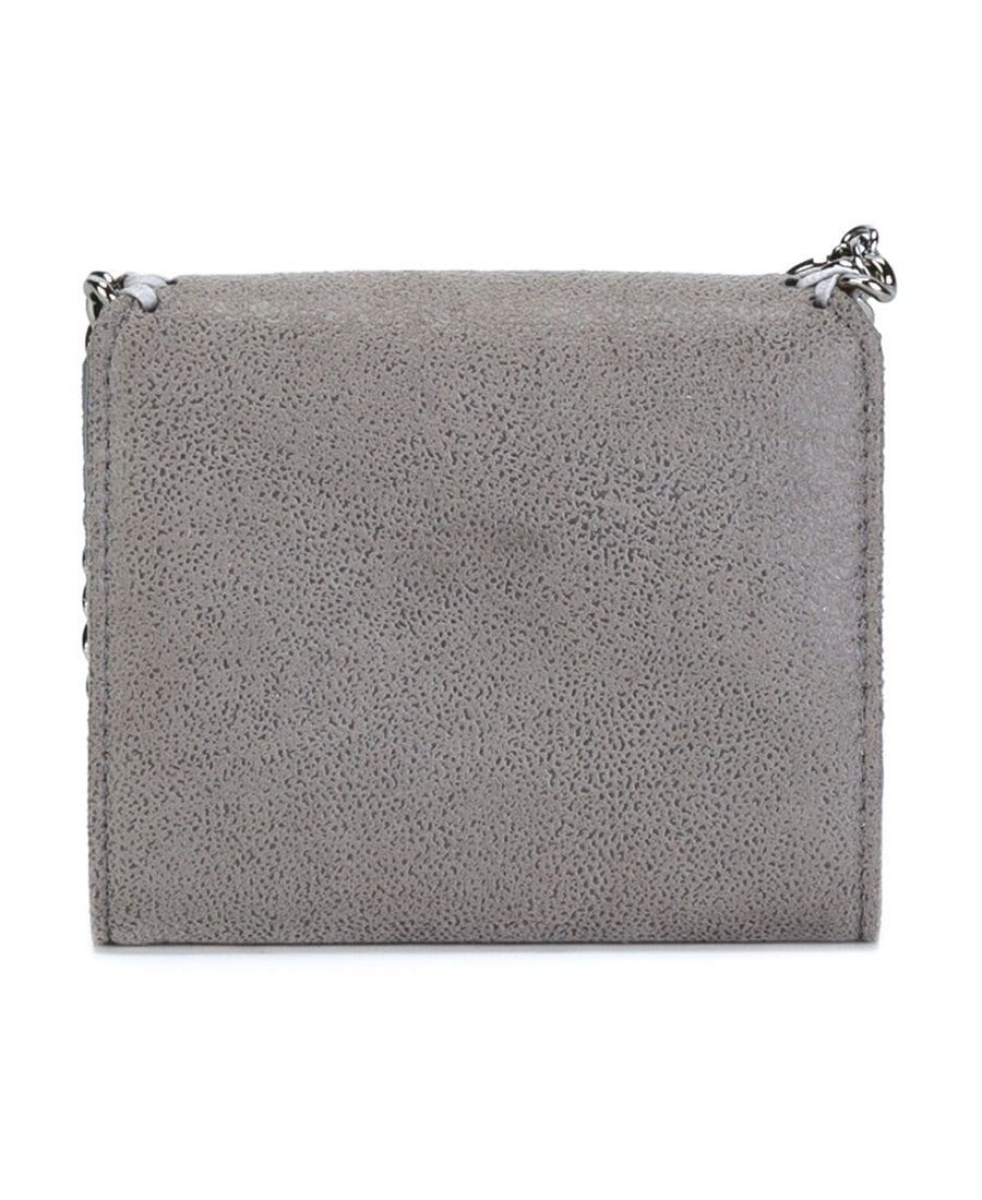 Stella Mccartney Falabella Flap Cardholder In Gray