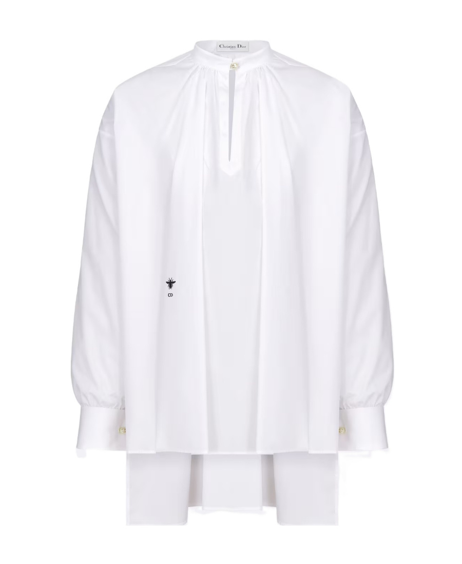 Dior Bee Long-sleeved Shirt In White