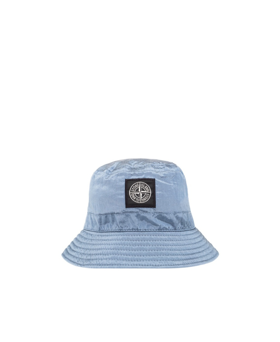 Shop Stone Island Logo-patch Bucket Hat In Blue