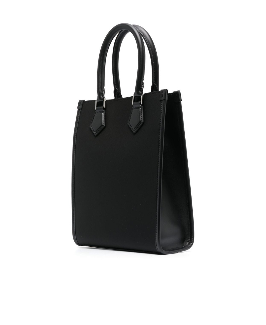 Dolce & Gabbana Mini Messenger Bag With Rubberized Logo In Black