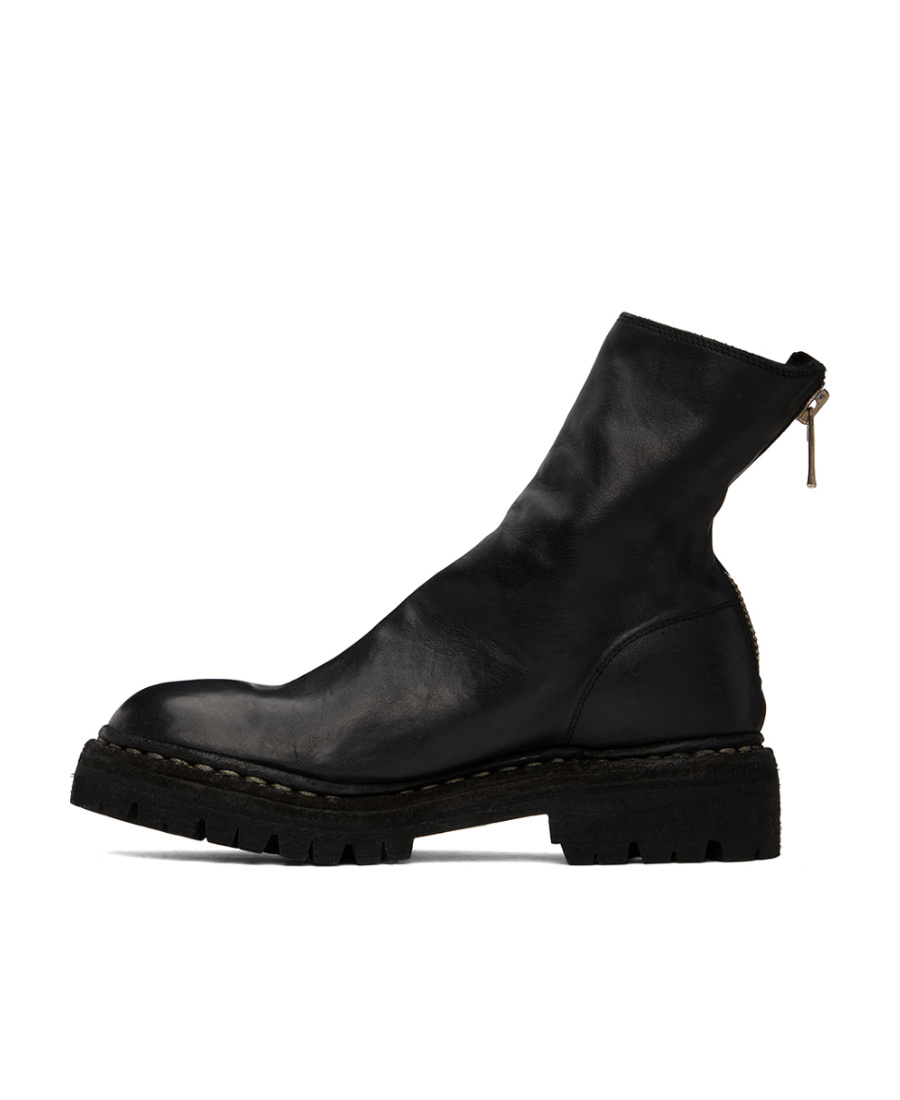 Shop Guidi Zippered Short Boots In Black