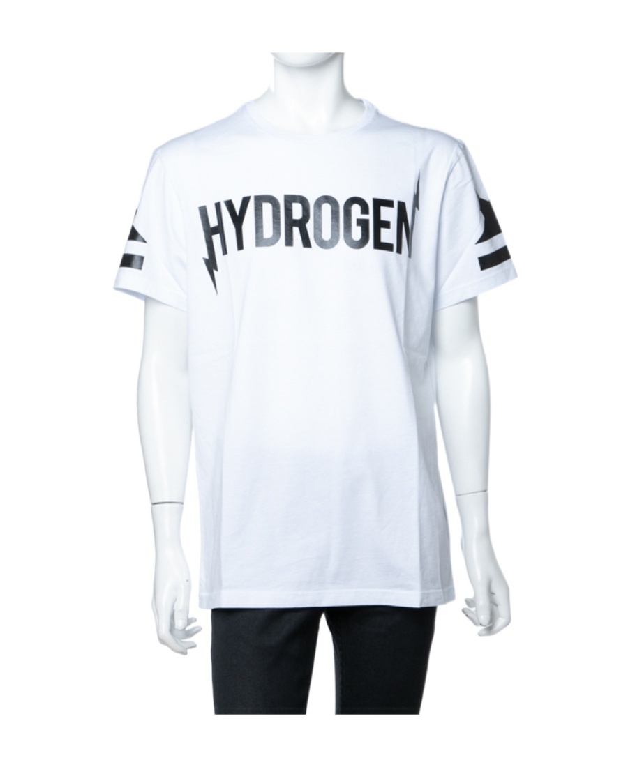 Hydrogen Logo Printed T-shirt In White