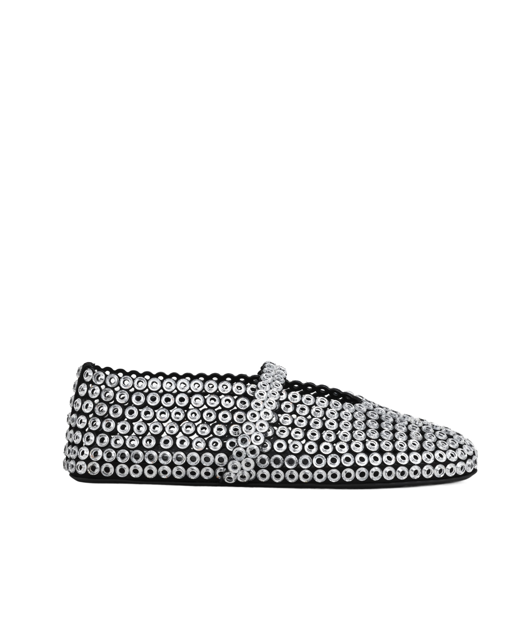 ALAÏA ALAÏA EMBELLISHED BALLET FLAT SHOES