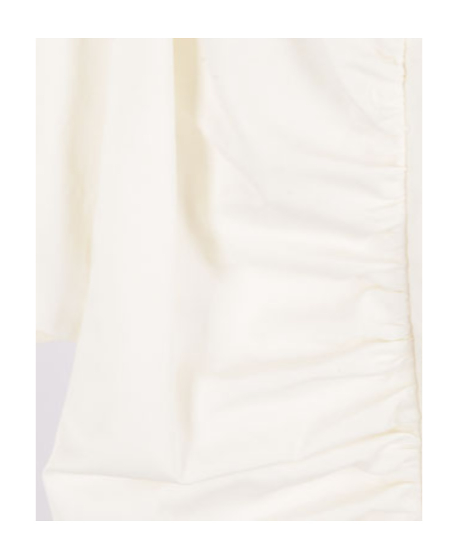 Shop Isabel Marant Ruffle-neck Ruched Blouse