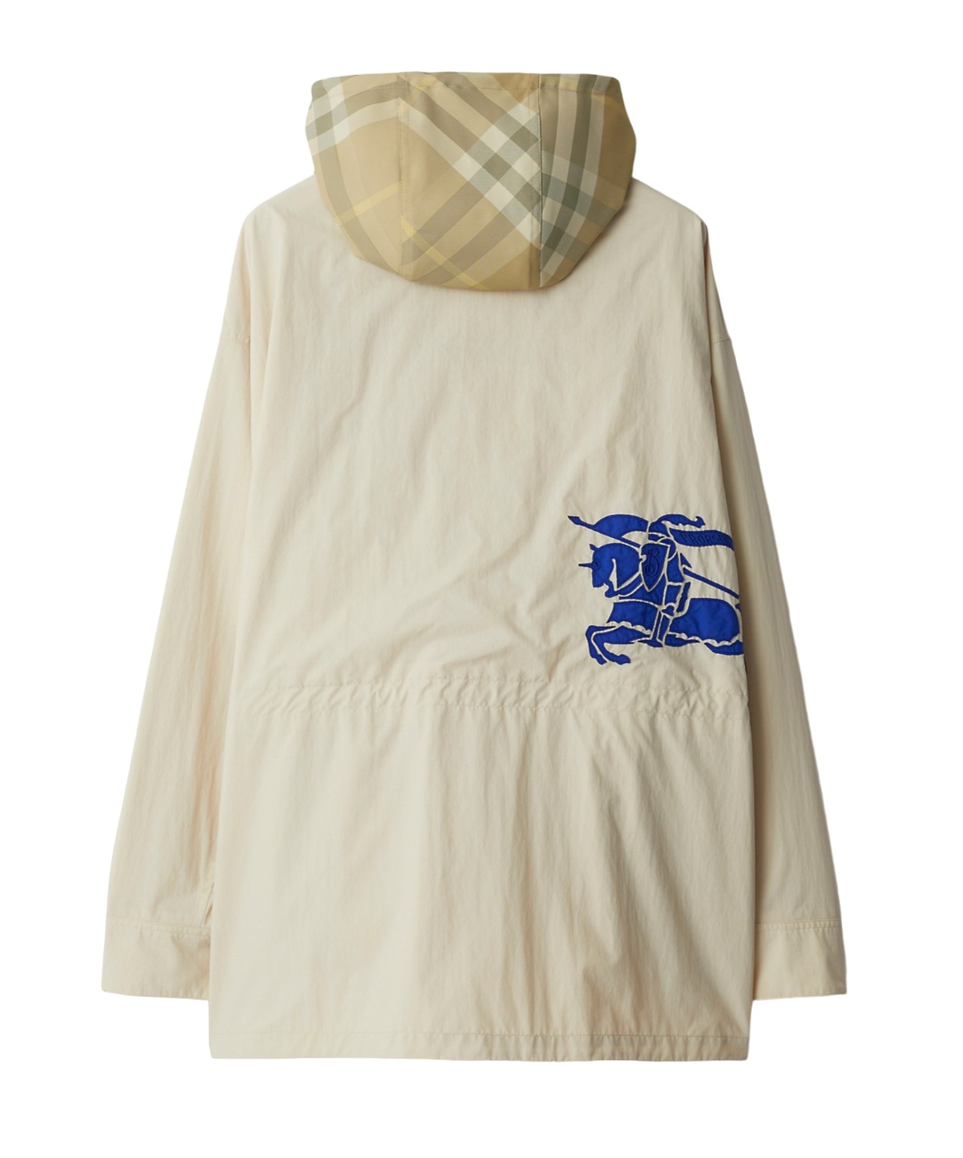 Burberry Ekd Check-print Hooded Jacket In Nude