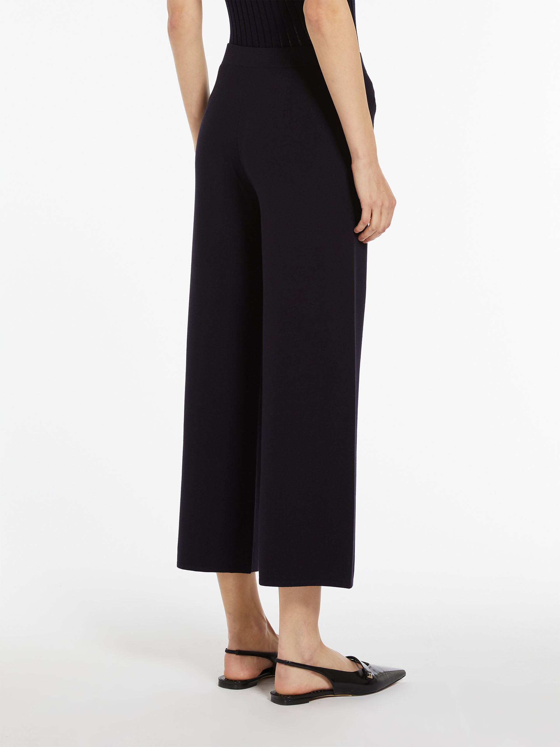 Max Mara Nine-cent Long Casual Pants In Black