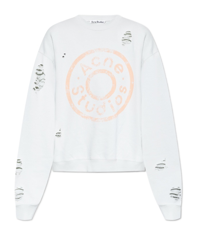 Acne Studios Long-sleeved Sweater In White