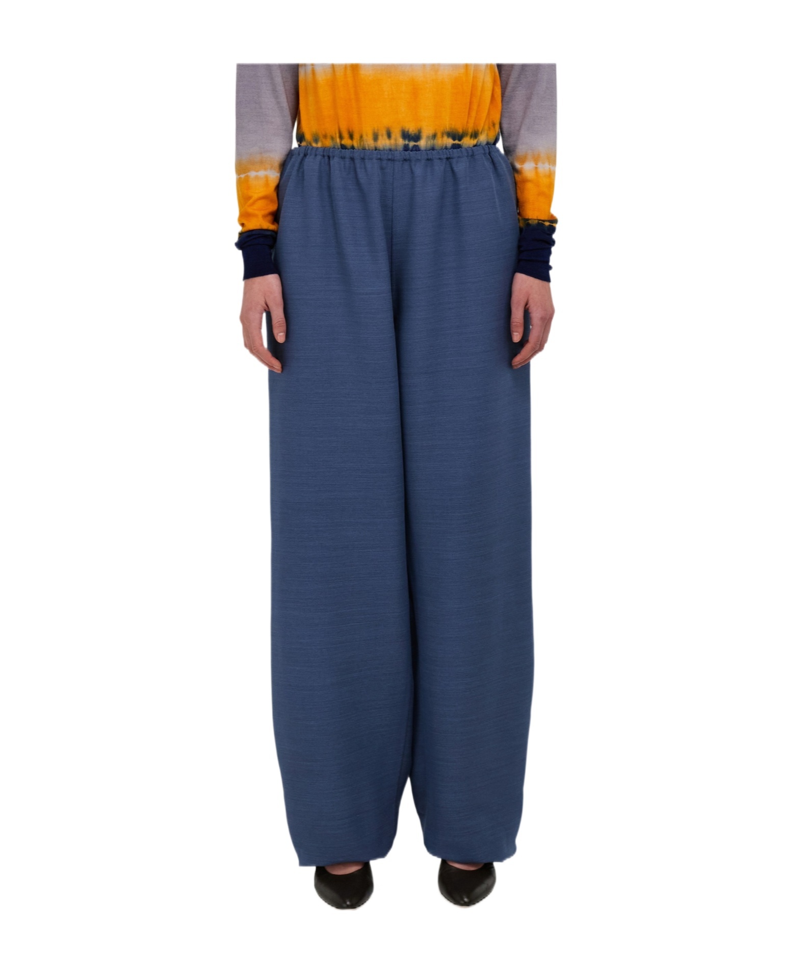 Ferragamo Loose Leg Trouser In Blue