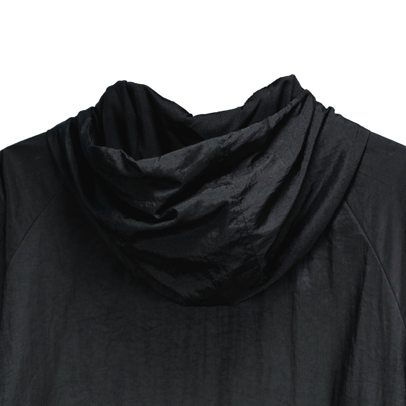 Dolce & Gabbana Drawstring Hooded Jacket In Black