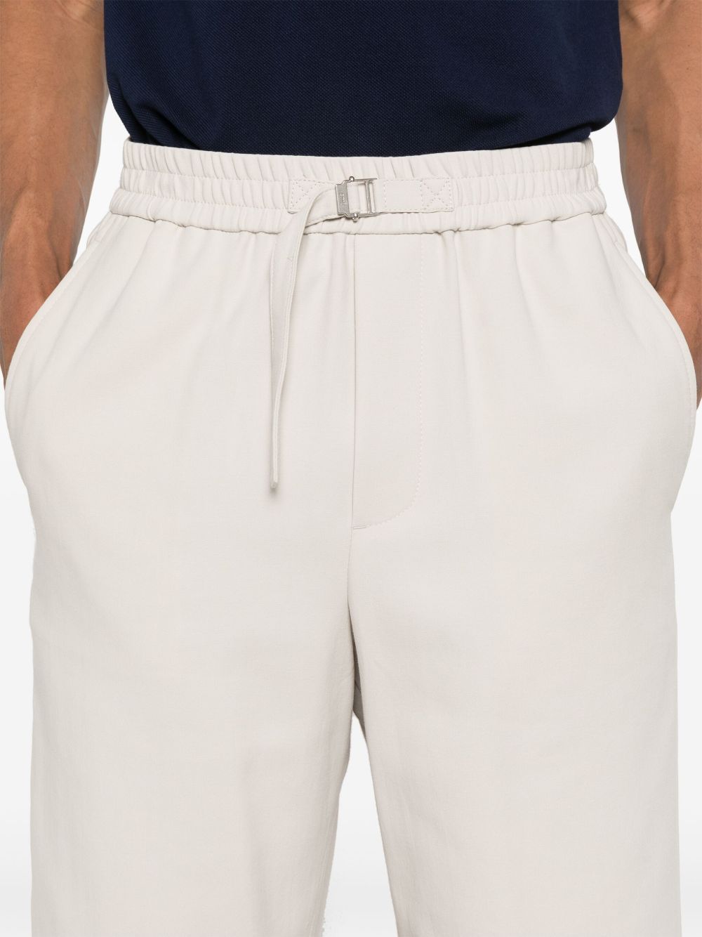 Shop Ami Alexandre Mattiussi Elastic Waist Shorts In White