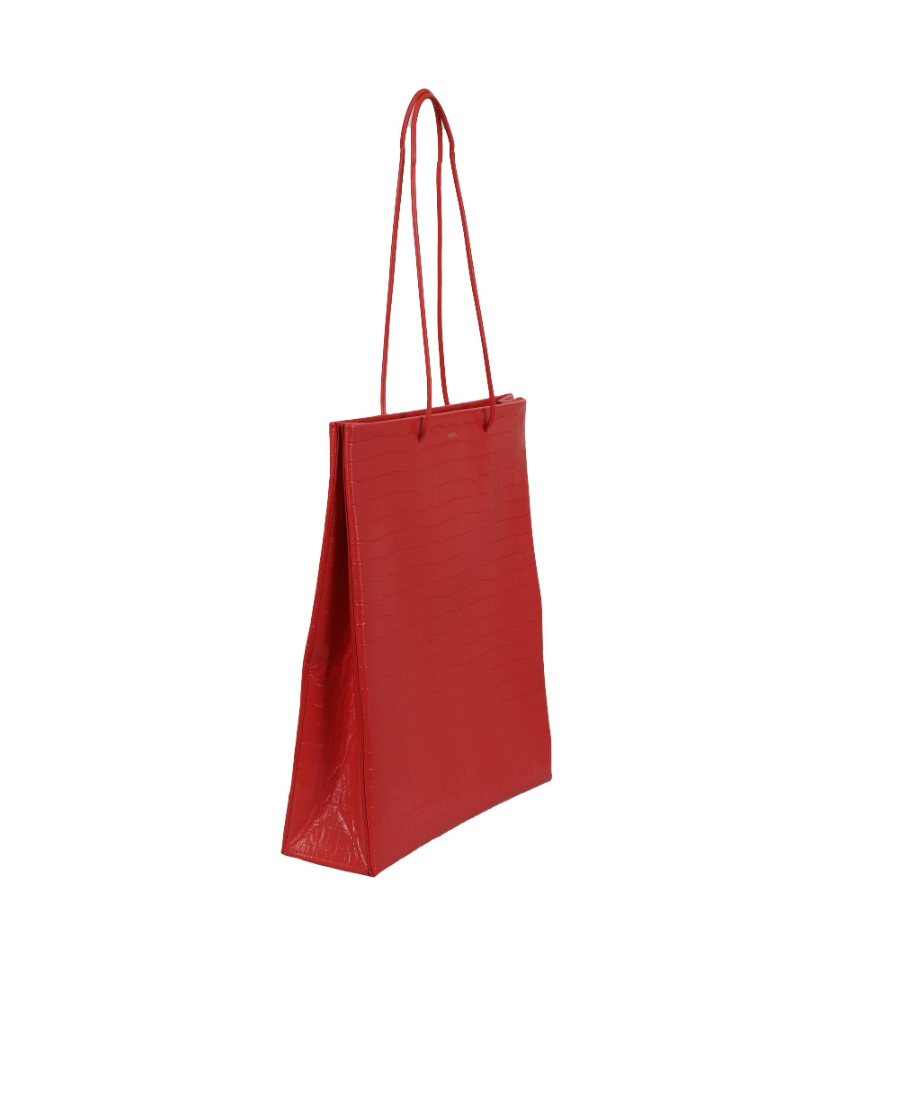 Medea Crocodile Effect Tote Bag In Red