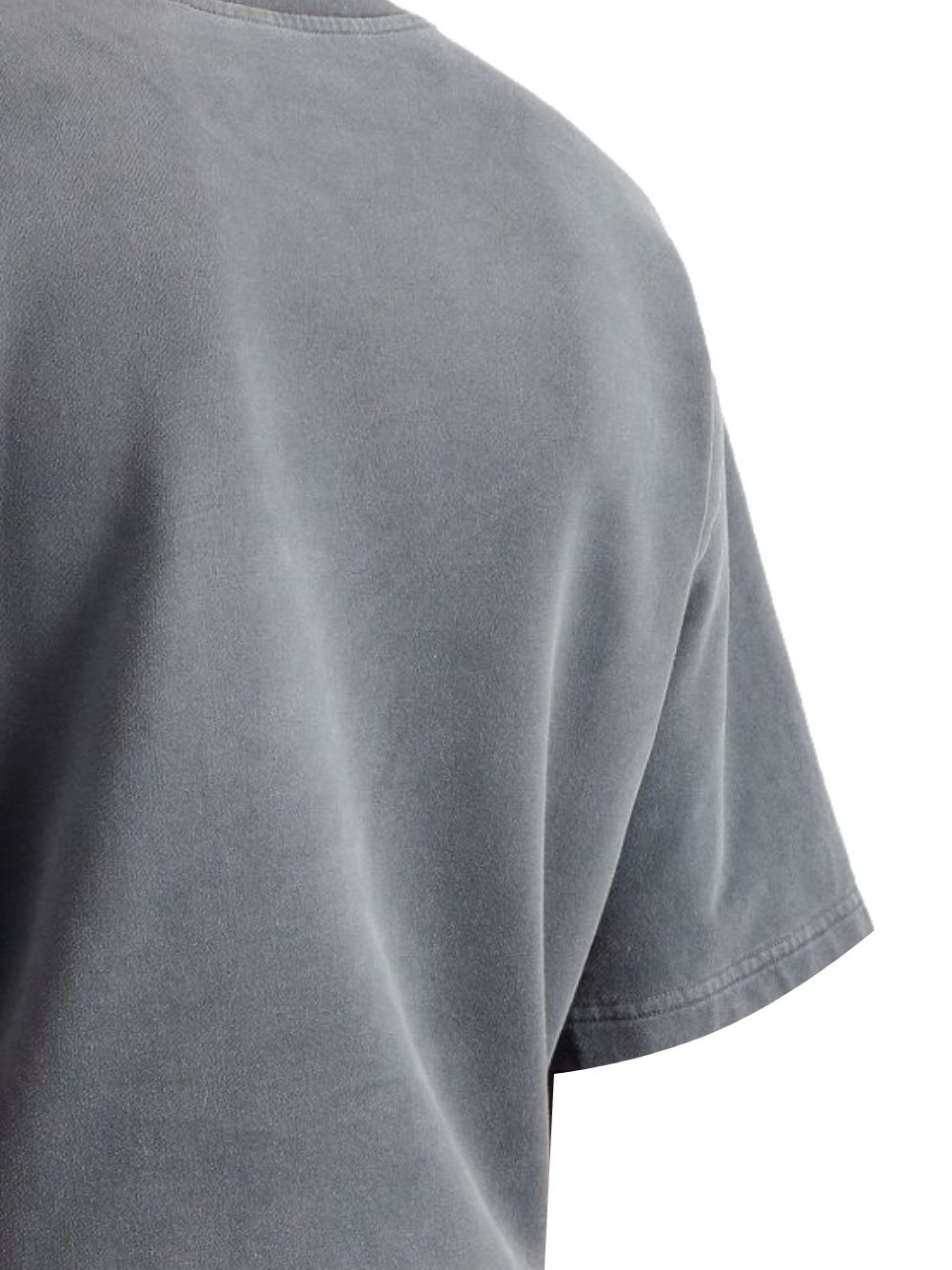 Dolce & Gabbana Men Dark Grey Crewneck T-shirt With Logo Lettering Print On The Front In Cotton Man In Gray