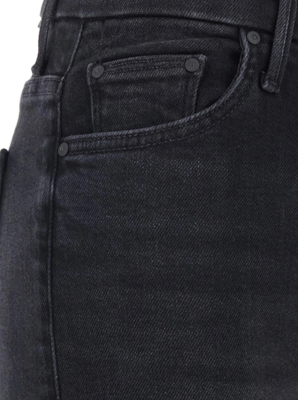 Mother High Waisted Looker Jeans In Black