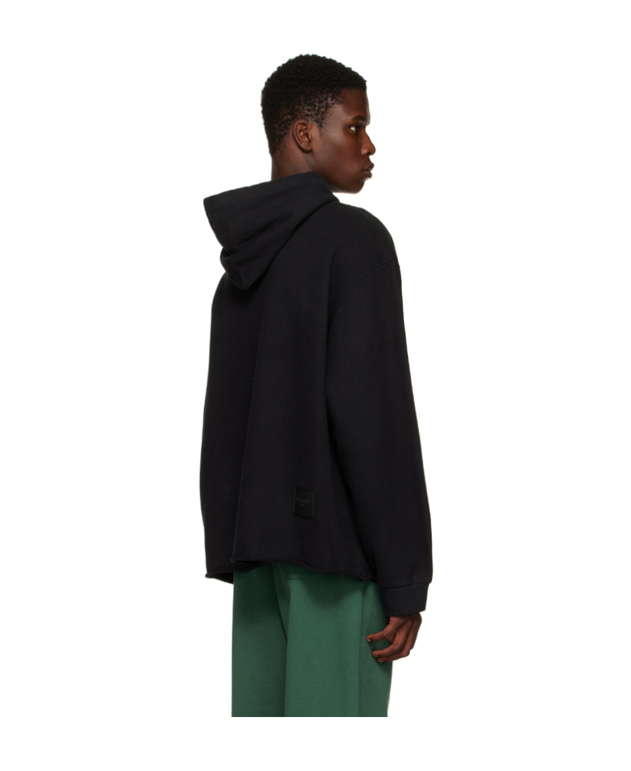 We11 Done Logo Hooded Sweater In Black