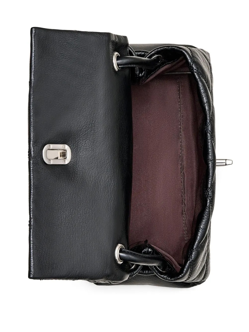 Marc Jacobs The Dual Chain Mini Leather Shoulder Bag In Black