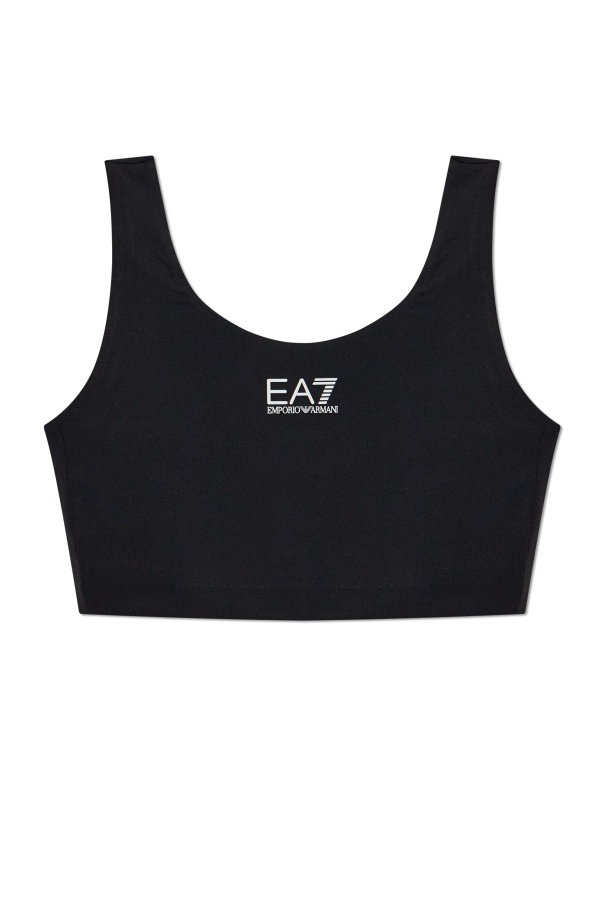 Ea7 Cropped Tops In Black