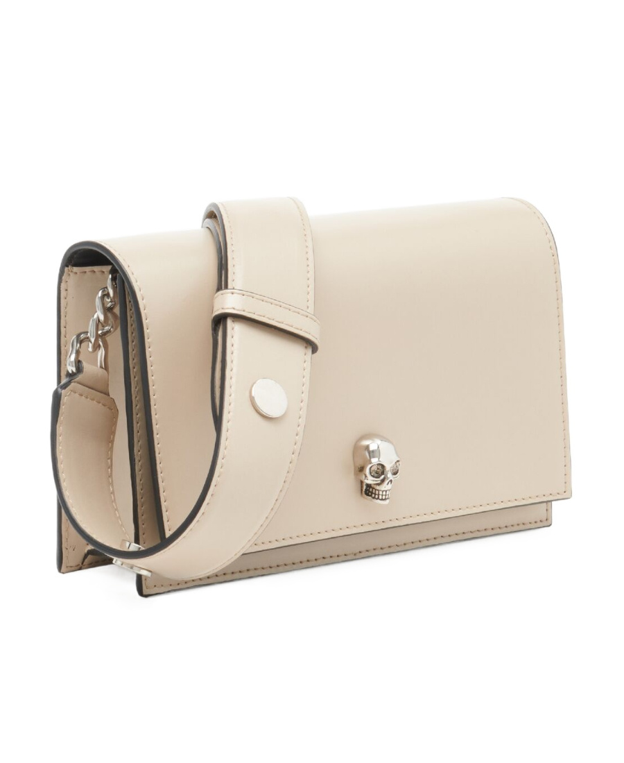Alexander Mcqueen Skull Small Shoulder Bag In Nude