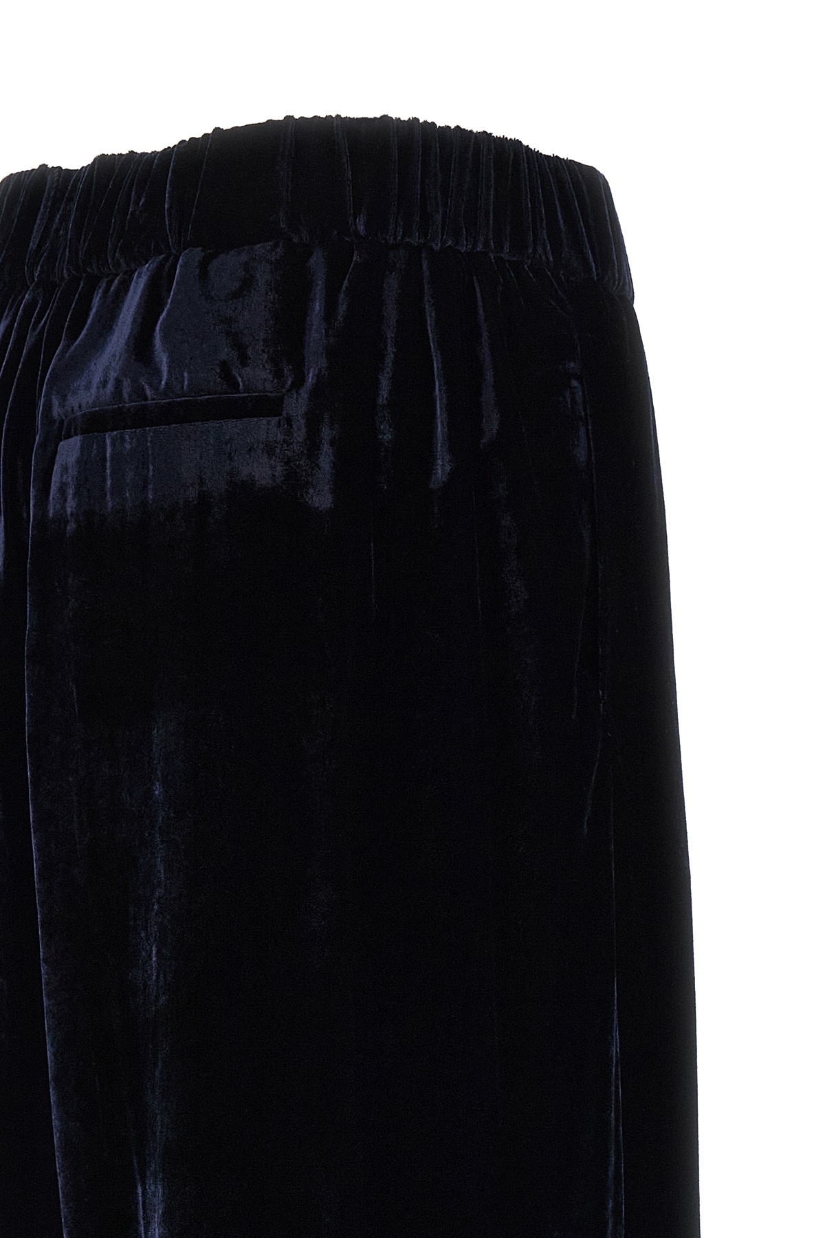 Peserico Soft Touch Velvet Trousers Featuring Pockets In Black