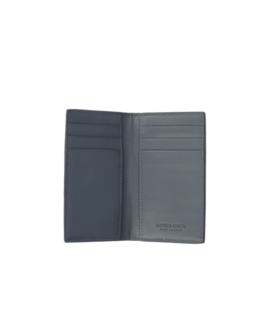 Bottega Veneta Cassette Card Case In Gray