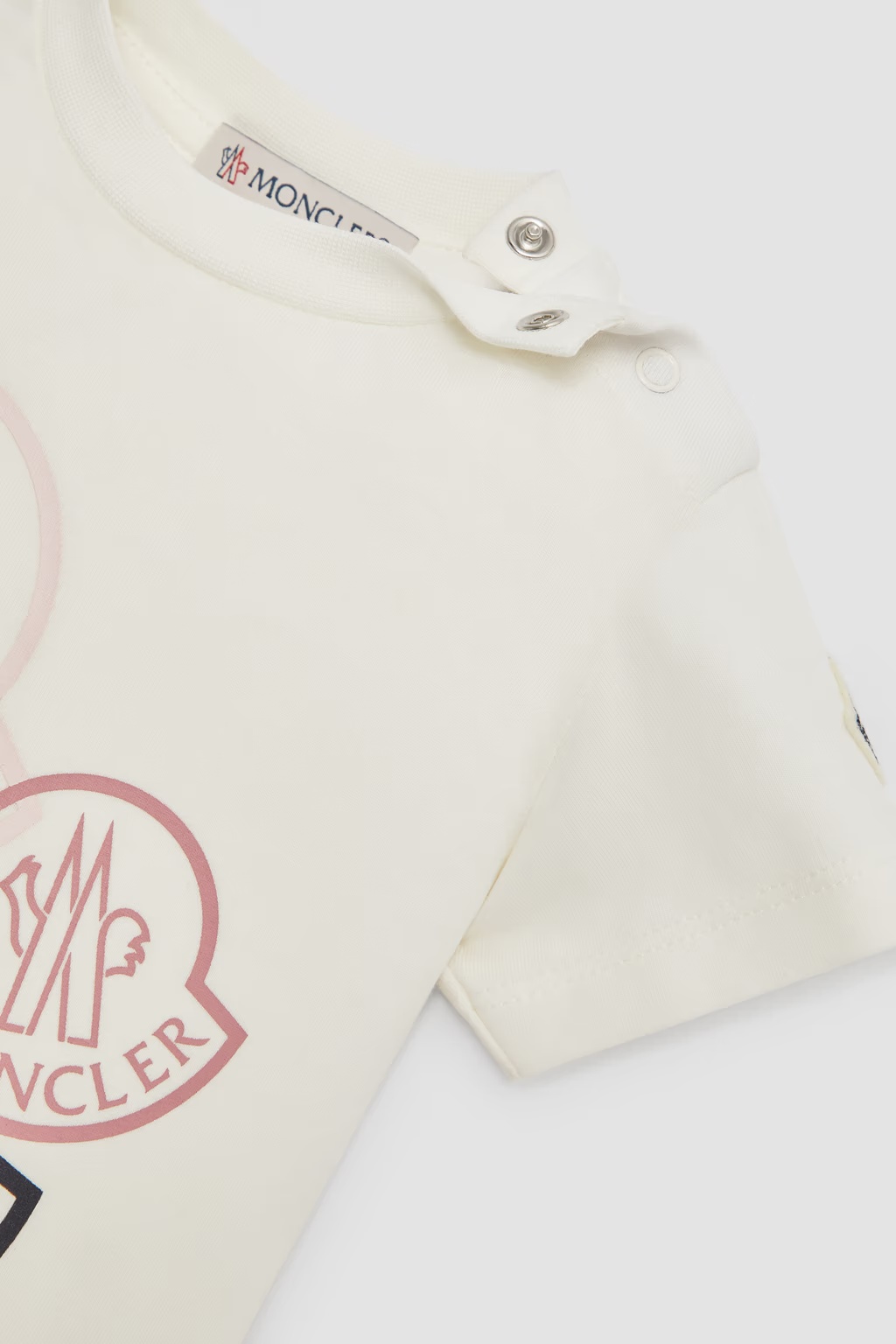 Moncler Enfant Logo-embroidered Crewneck T-shirt In White