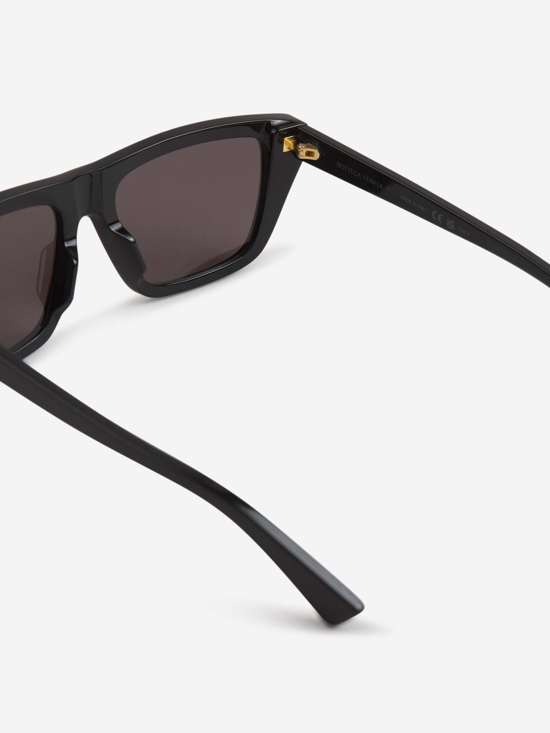Bottega Veneta Rectangular Sunglasses In Black