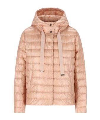 Herno Quilted Hooded Drawstring Puffer Jacket In Nude