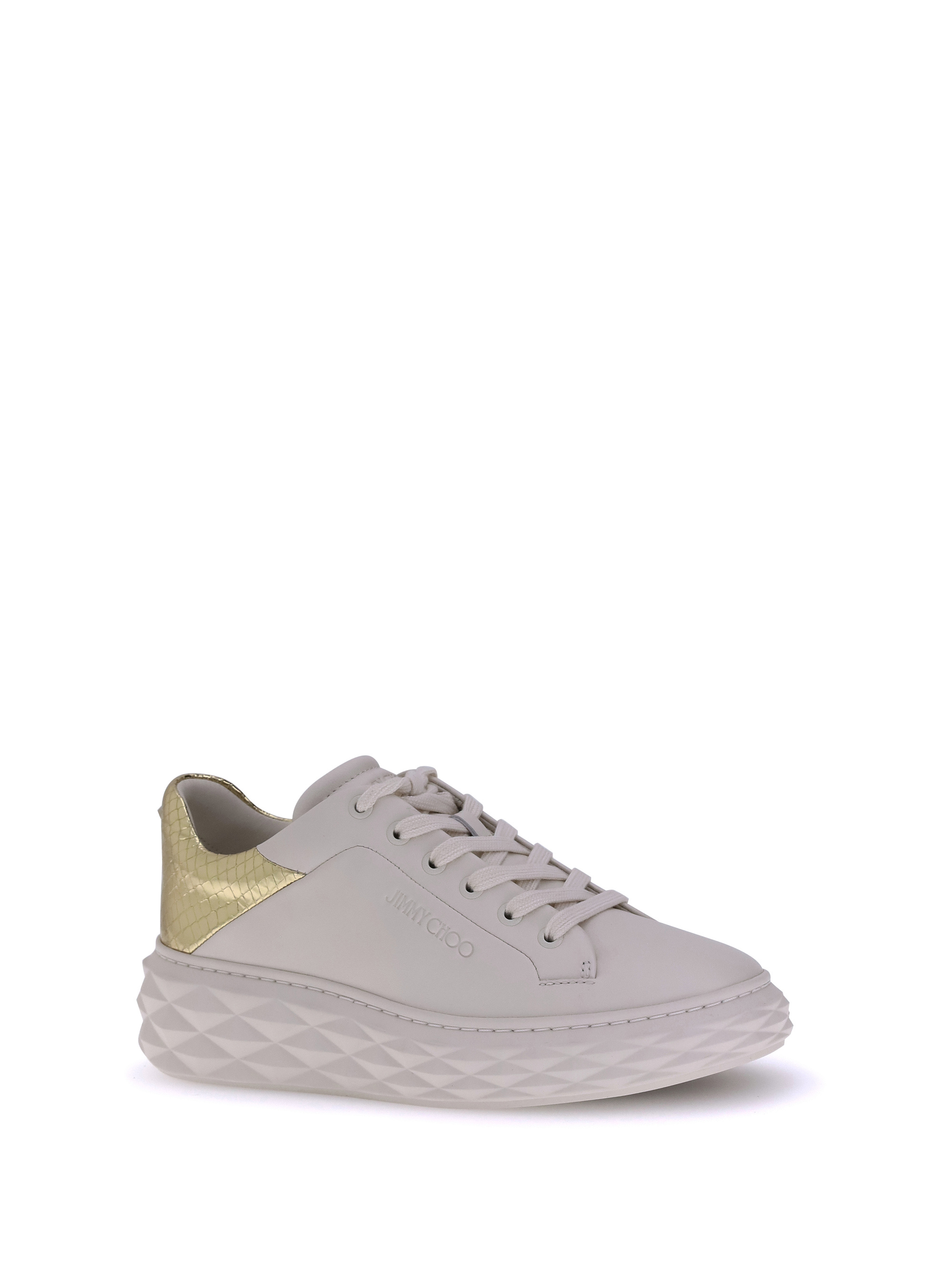 Jimmy Choo Round Toe Lace-up Sneakers