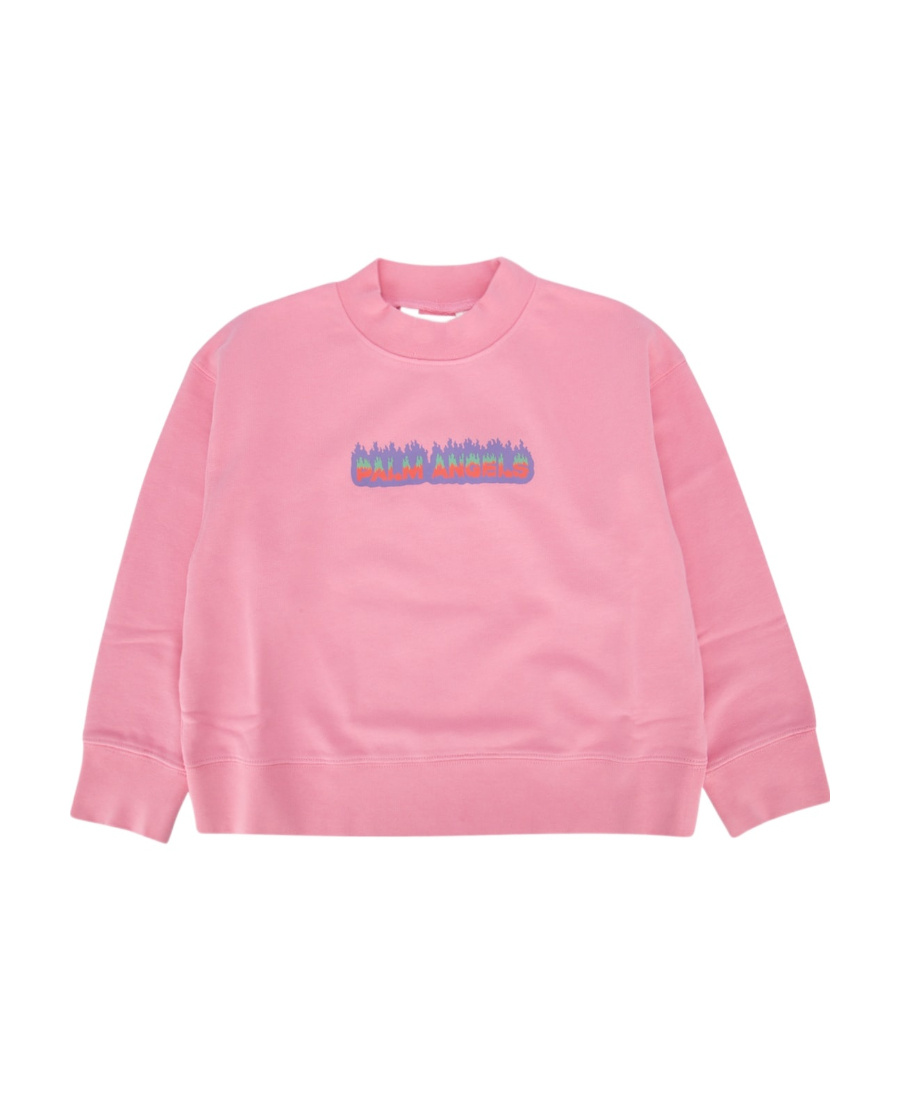 Palm Angels Logo Printed Sweater In Pink