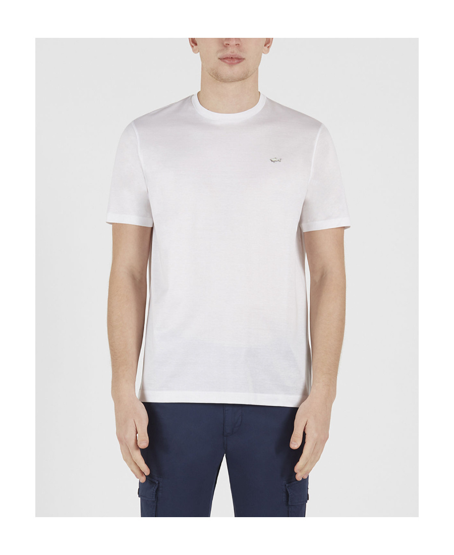Paul & Shark V-collar Short-sleeved T-shirt In White