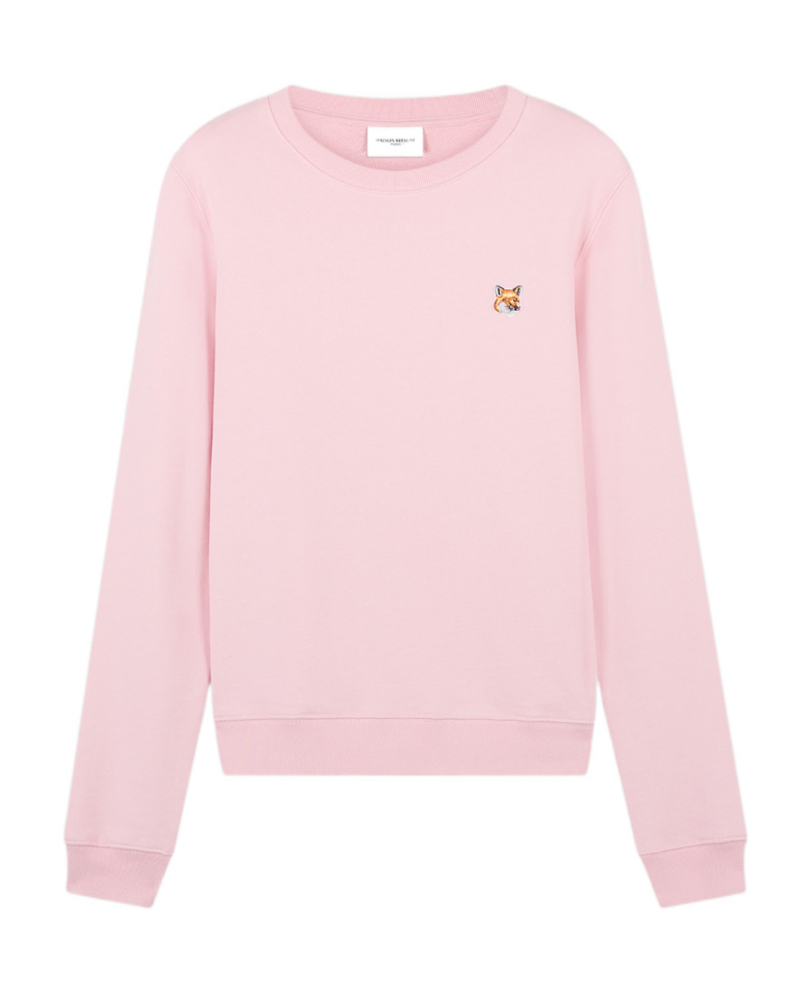 Maison Kitsuné Fox-motif Cotton Sweatshirt In Pink
