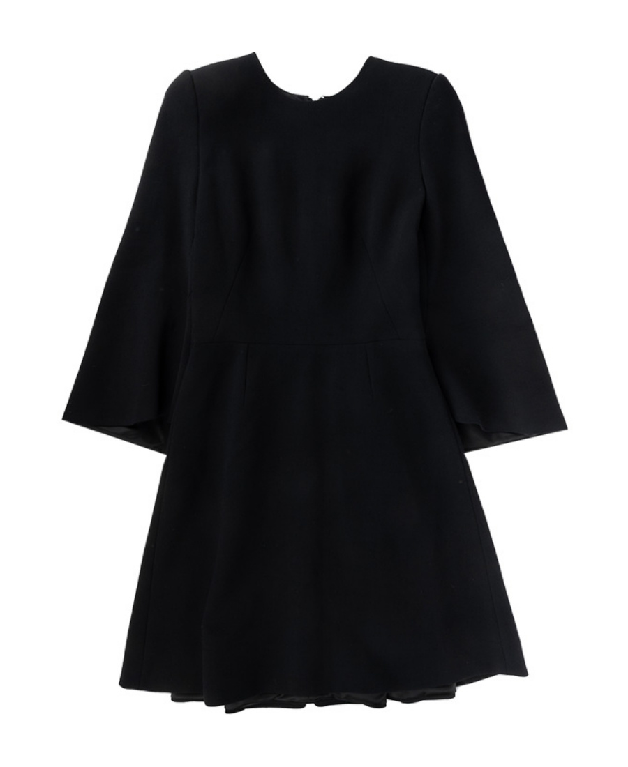 Alexander Mcqueen Classic Round-neck Dress In Black