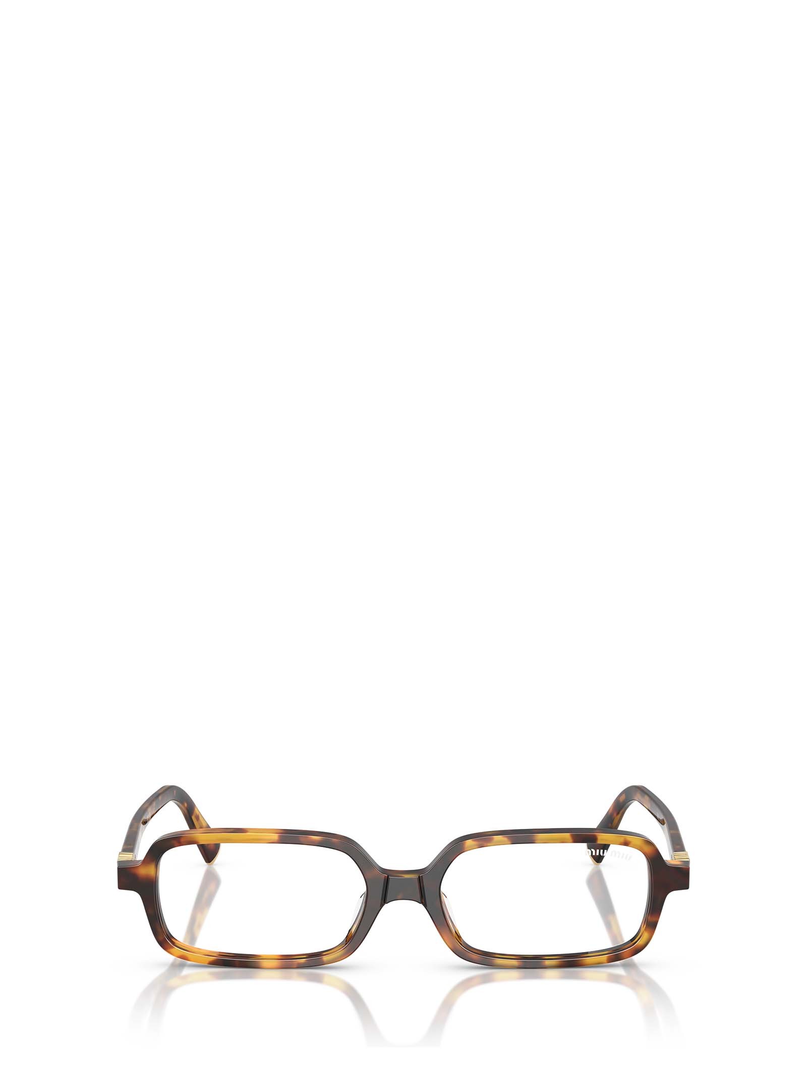 Miu Miu 0mu 11zs 14l08n Havana Miele Glasses In Black