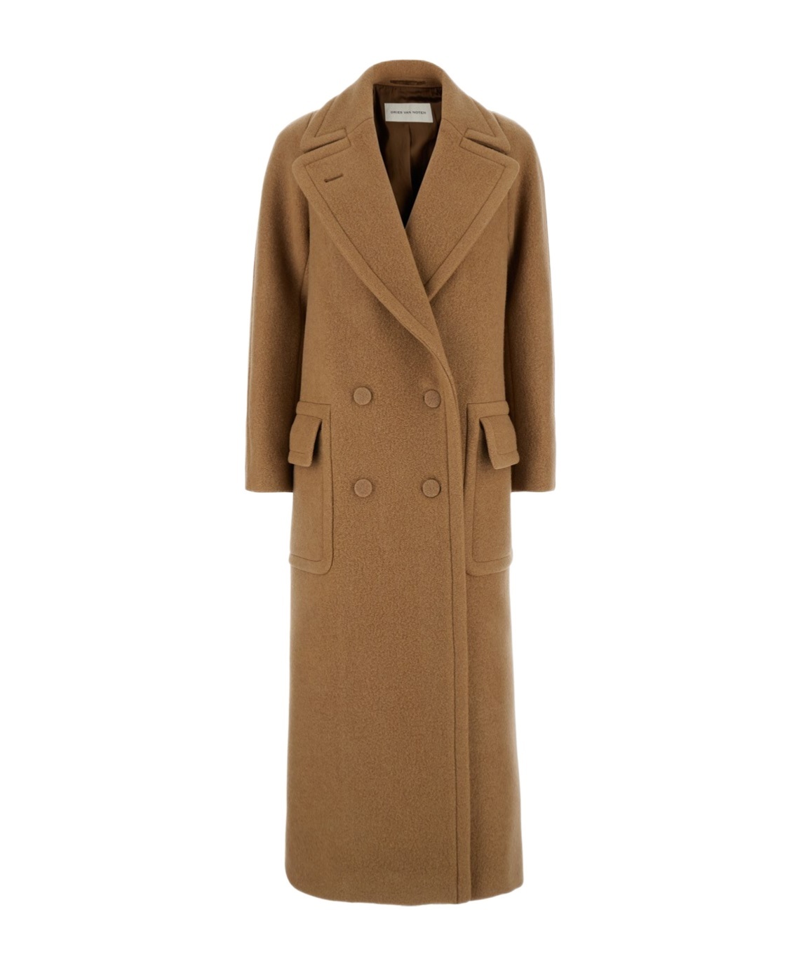Shop Dries Van Noten Long-sleeved Coat In Brown