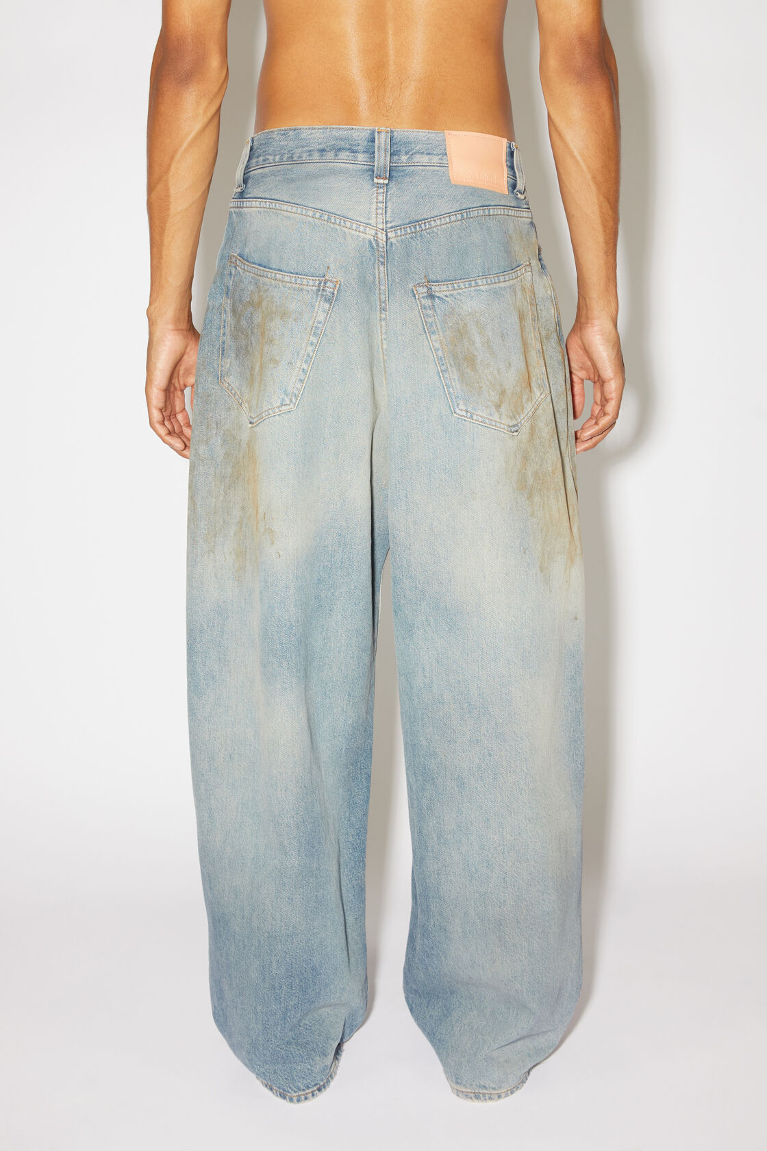 Shop Acne Studios Distressed Wide-leg Jeans In Gray