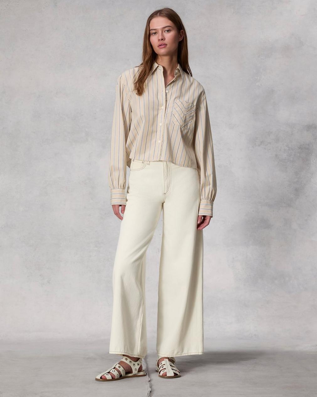 Rag & Bone Wide-leg Jeans In White