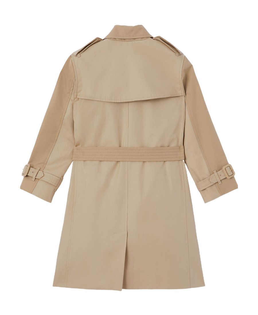 Burberry Panelled Cotton Trench Coat In Brown