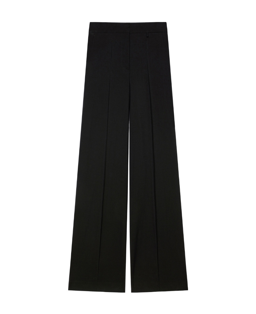 Shop Givenchy Oversized Pants In Wool And Mohair In Black