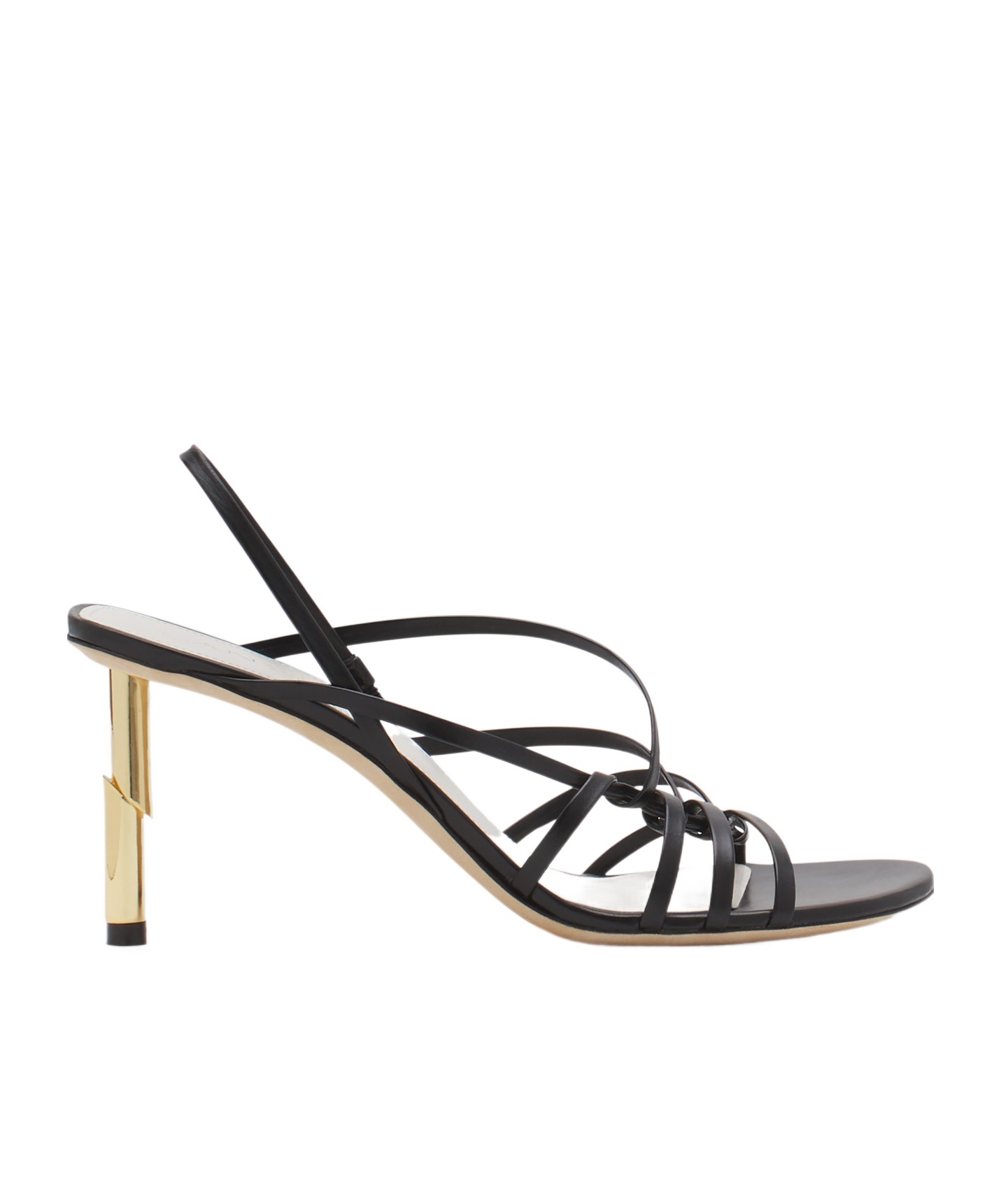 Lanvin Sequence 70mm Leather Sandals In Black