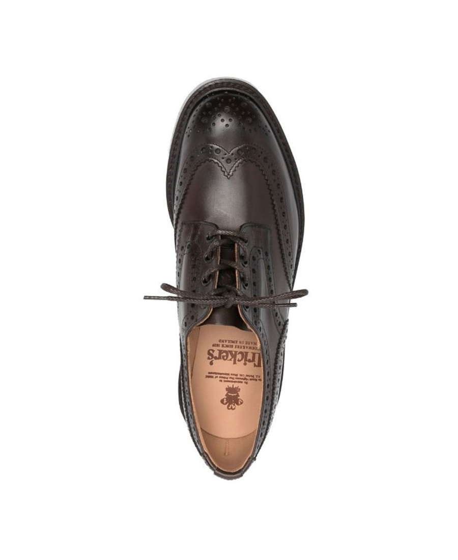 Tricker's Brogues With Round Toe And Brogue Detailing In Black