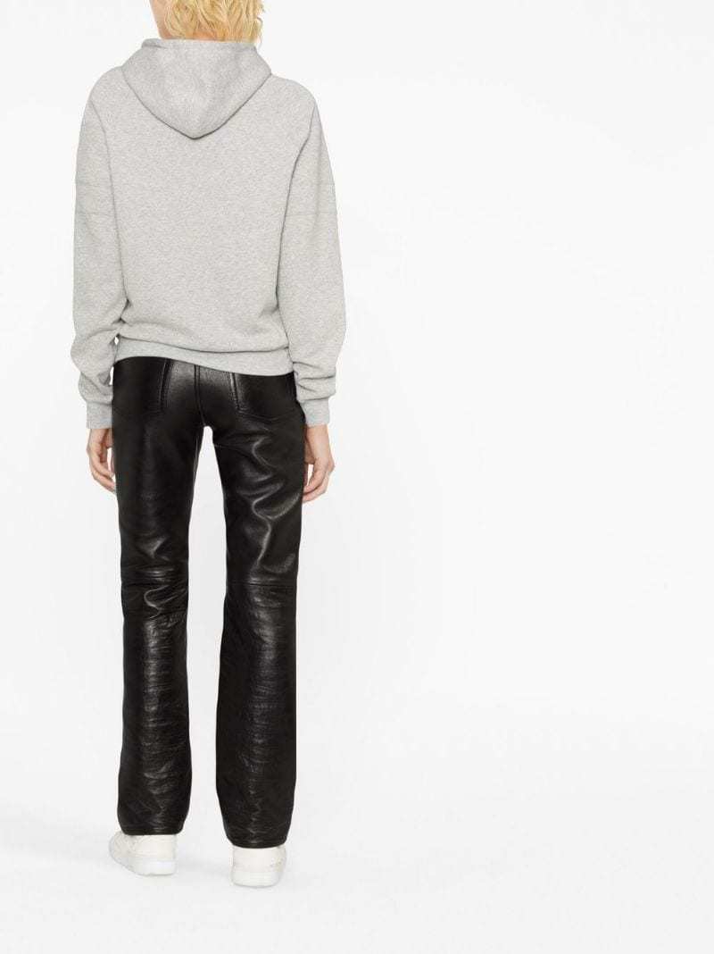Saint Laurent Grey Hoodie With Cassandre Embroidery In Cotton Woman In Gray