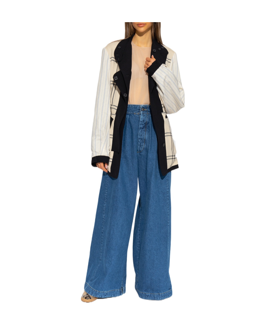 Maison Margiela Check-pattern Inside-out Jacket In Black