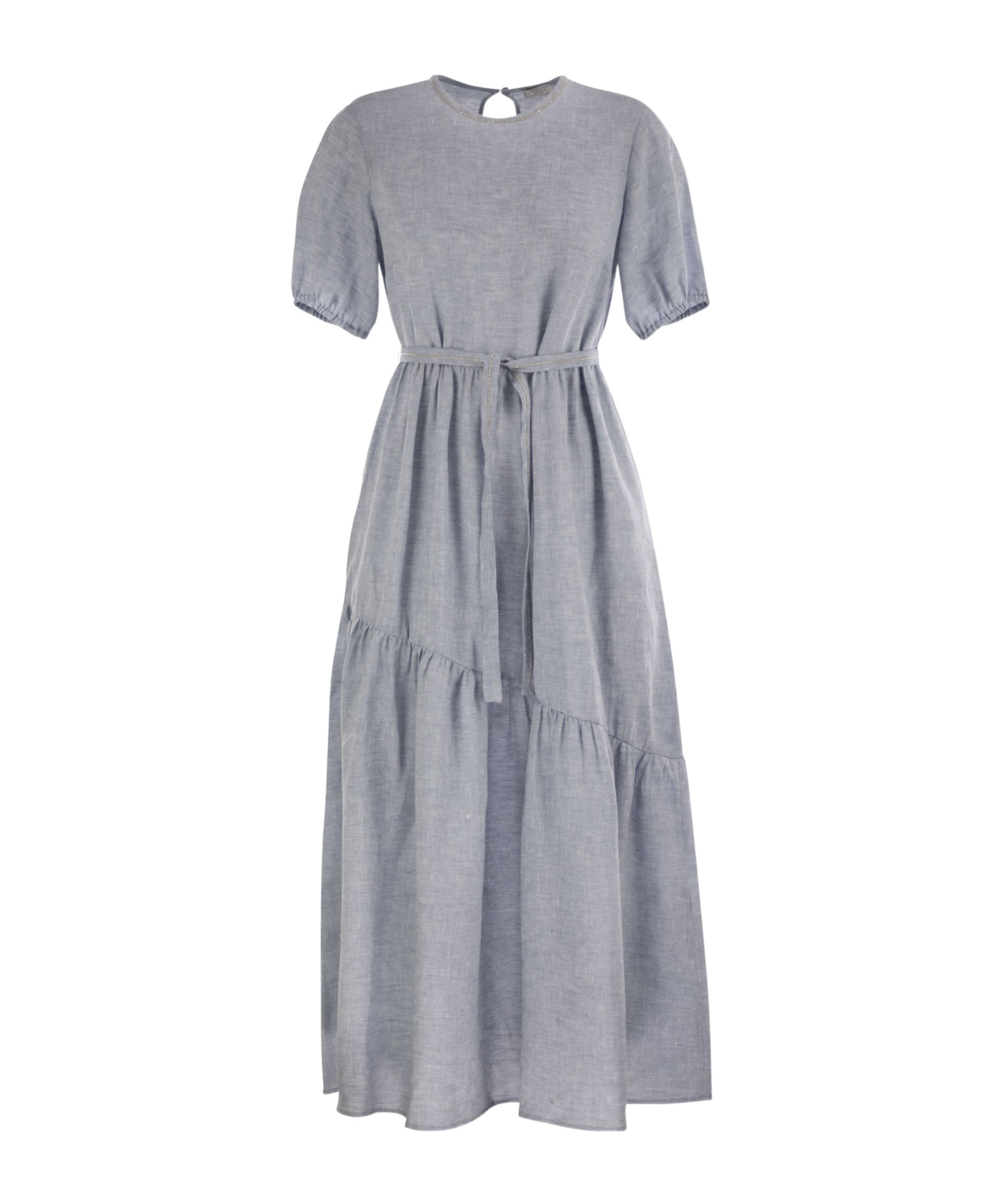 Peserico Long Dress In Pure Linen