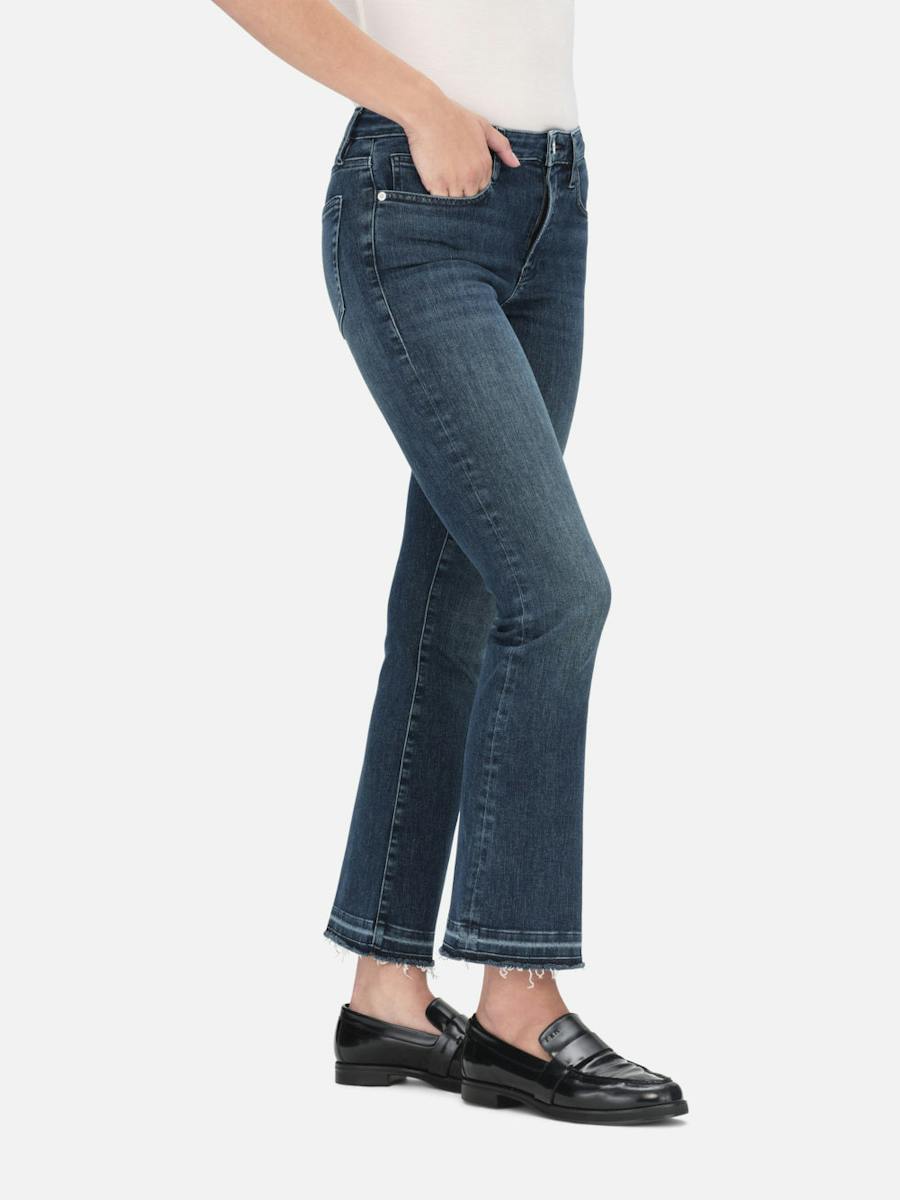 Frame Belt Ring Denim Trousers In Blue