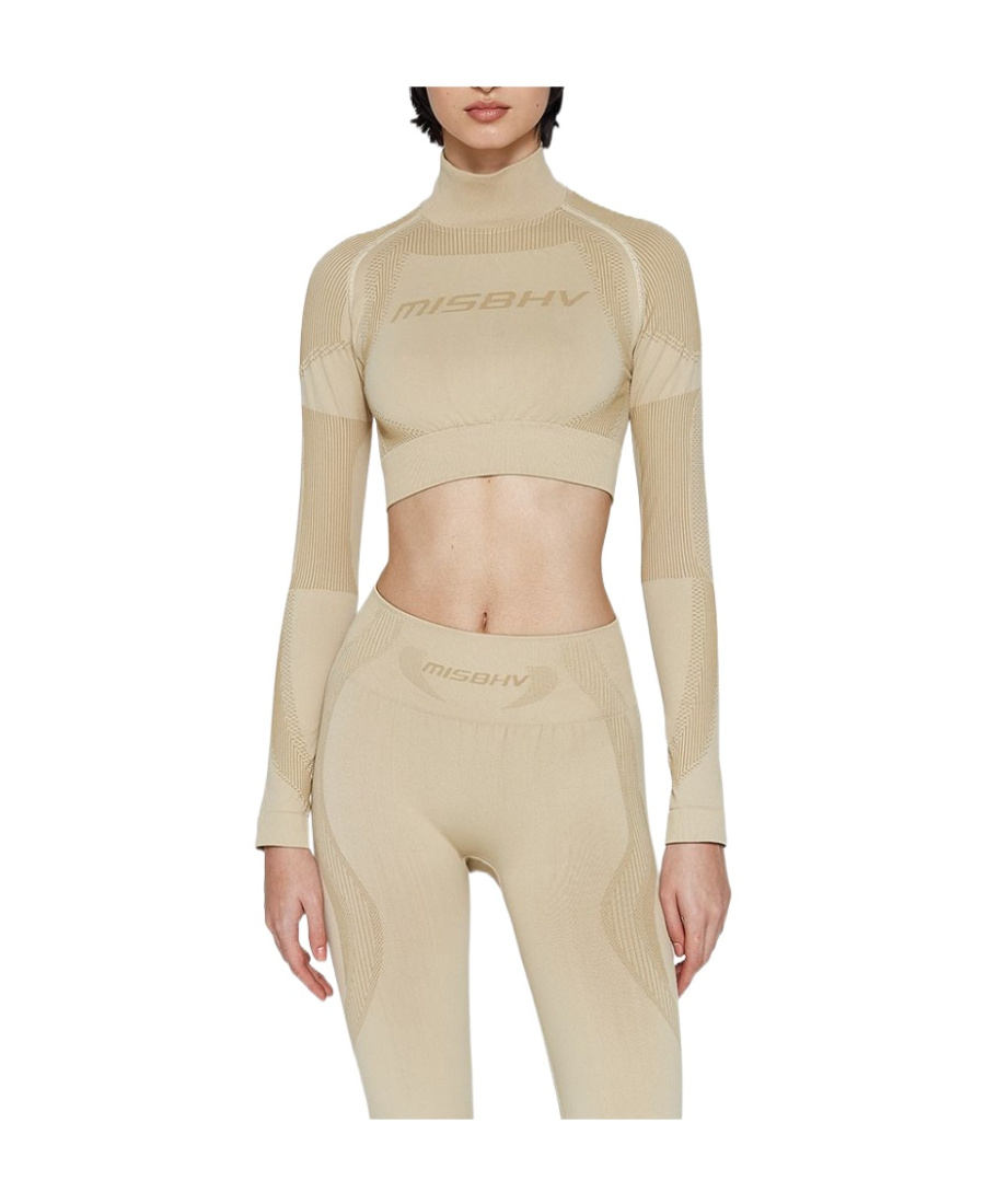 Misbhv Sport Cropped Performance Top In Nude