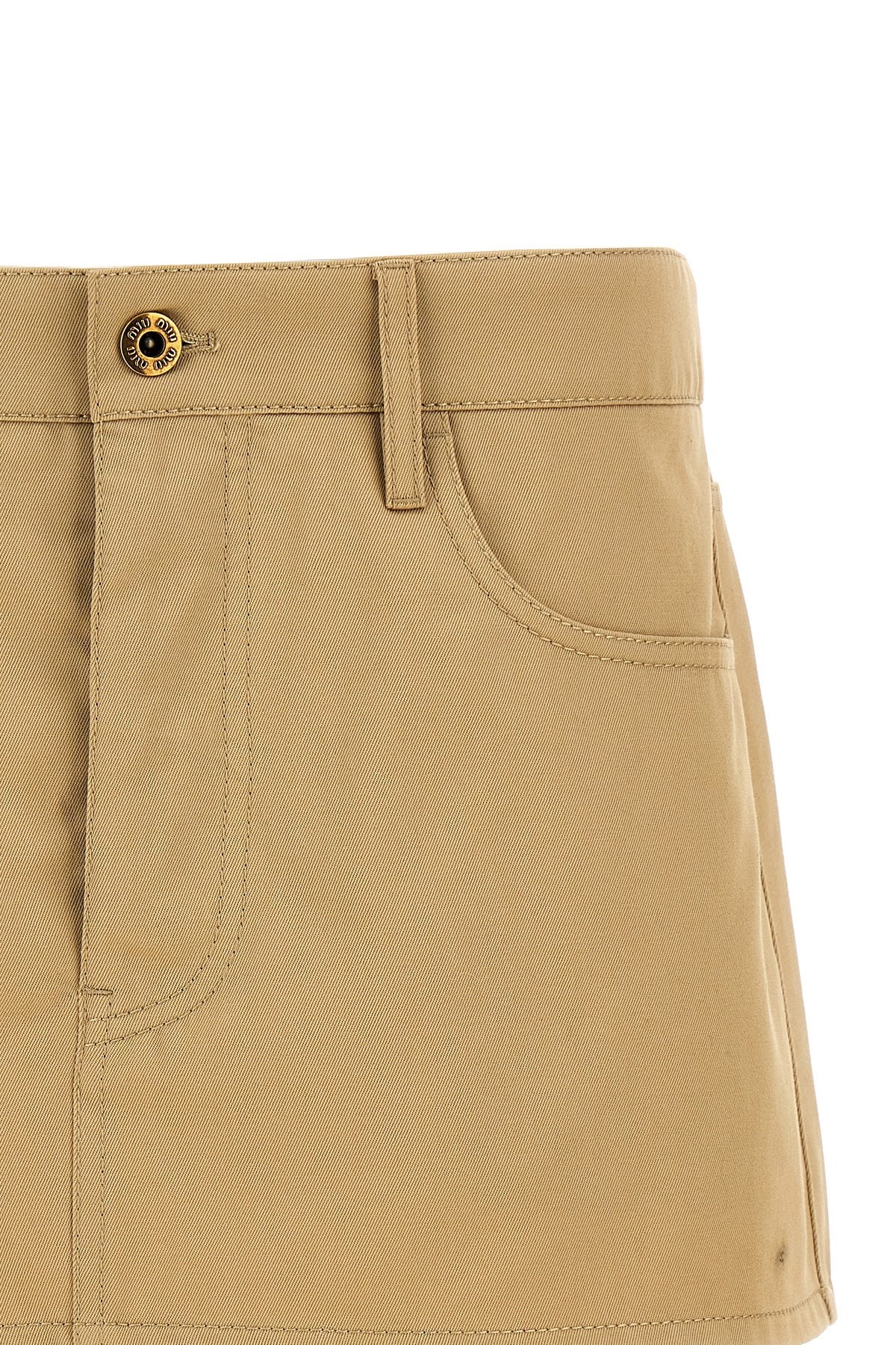 Miu Miu Women Chinos Skirts In Nude