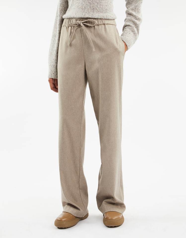 Fay Drawstring Casual Pants In Nude