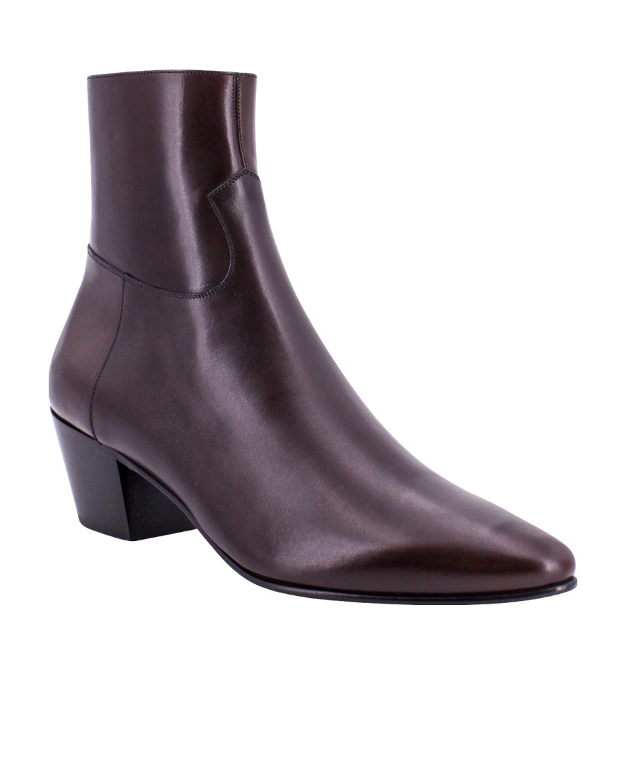 Celine Jacno Zipper Boots In Red
