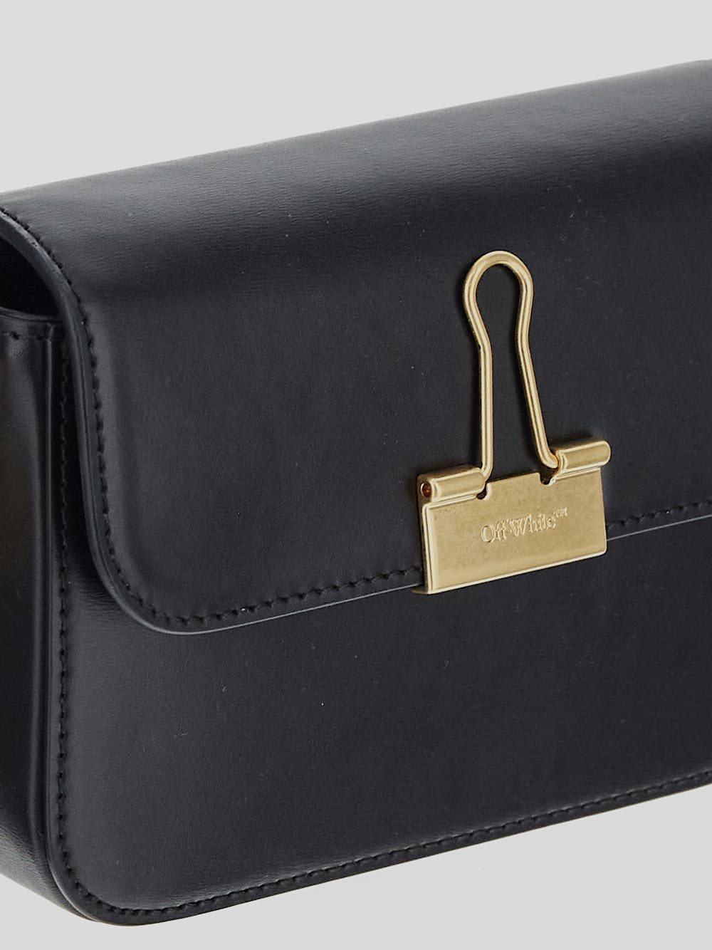 Off-white Plain Binder M Shoulder Bag In Black
