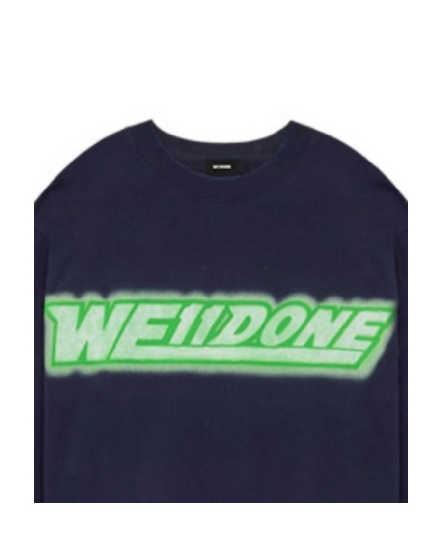 We11 Done Logo-print Long-sleeve Sweatshirt In Black